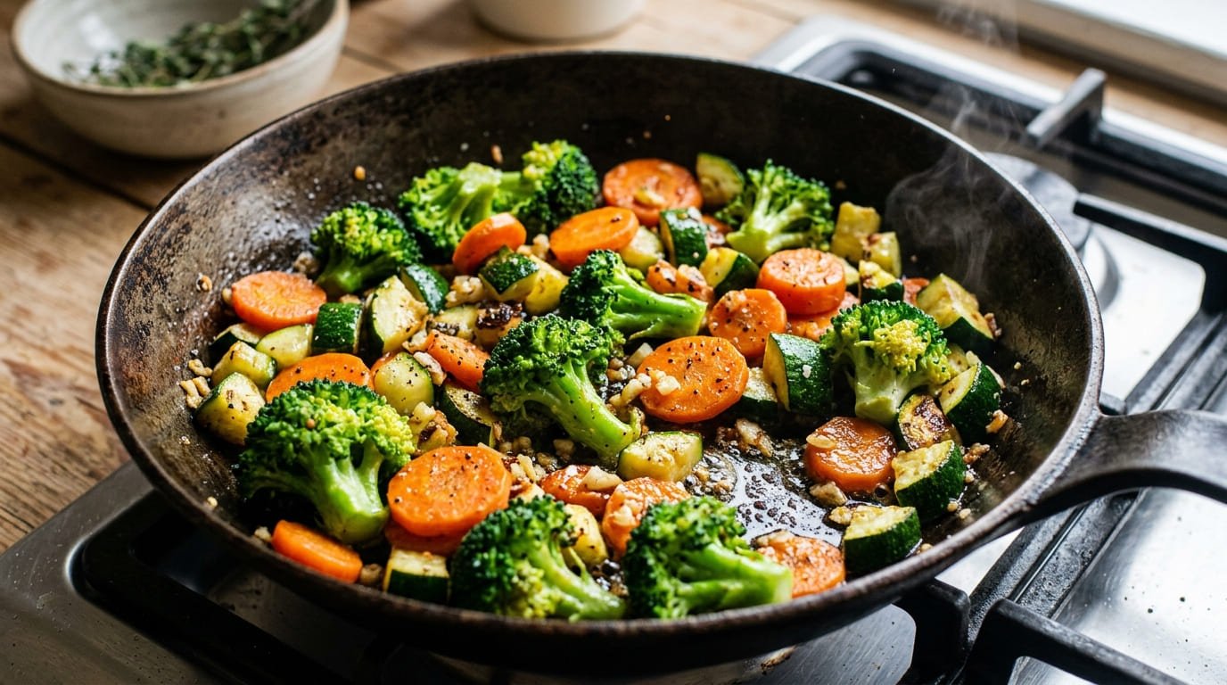 Legumes Salteados com Alho Congelado
