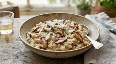 Risoto de Cogumelos com Arroz Carnaroli
